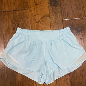 baby blue lululemon shorts